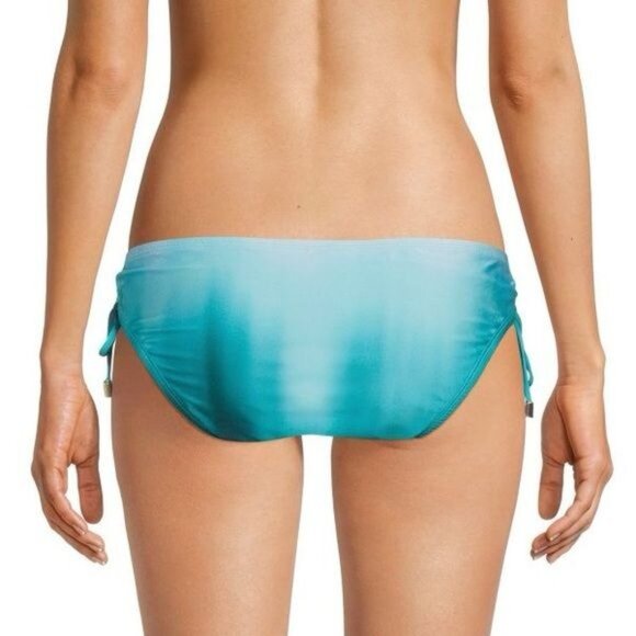 New La Blanca Ocean Adjustable Loop Hipster Bikini Bottom in Turquoise Size 16 - Picture 2 of 9